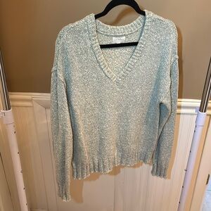 Lucky Brand Light Green V-Neck Sweater